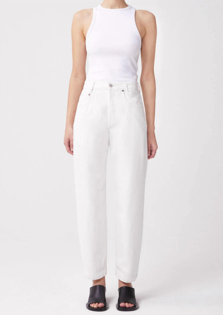 AGOLDE Tapered Baggy High-Rise Jeans White 29 3