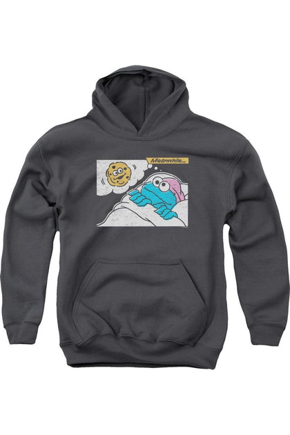 Gildan Sesame Street Meanwhile Youth Pullover Hoodie Grey Medium 2