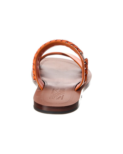 Salvatore Ferragamo Ferragamo Giotto Leather Sandal | ShopSimon