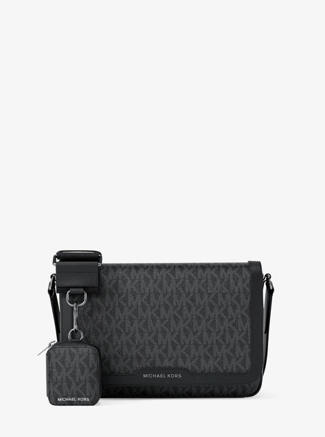 Michael Kors Hudson Mini Signature Logo Crossbody Bag Black 2