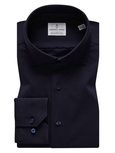 Emanuel Berg 4Flex Stretch Knit Shirt Blue Medium/Large 2