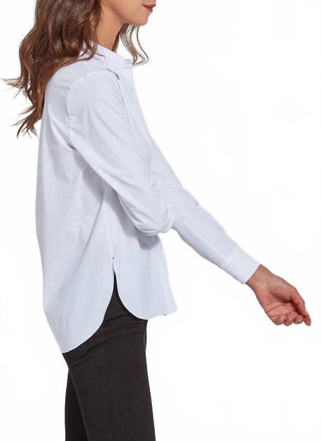 Lysse Connie Button Down Blouse Blue XS 3