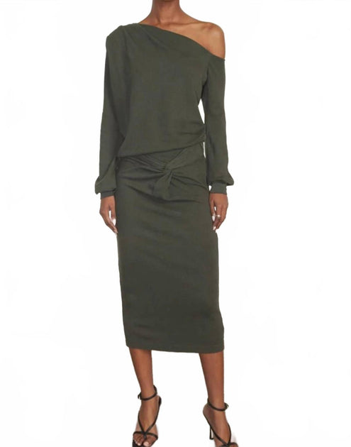 LAmade Kinsley Draped Skirt Green XS 2