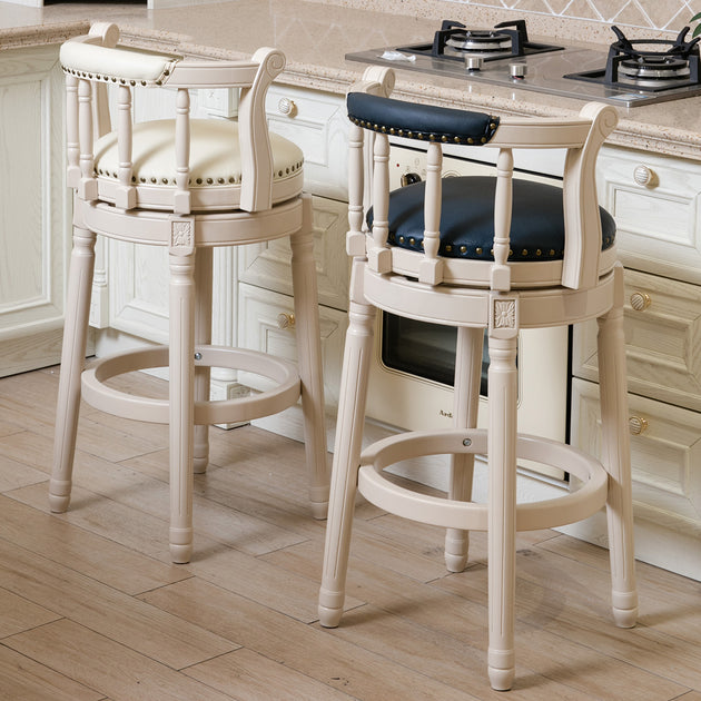 Streamdale Bar Stool White Blue 3