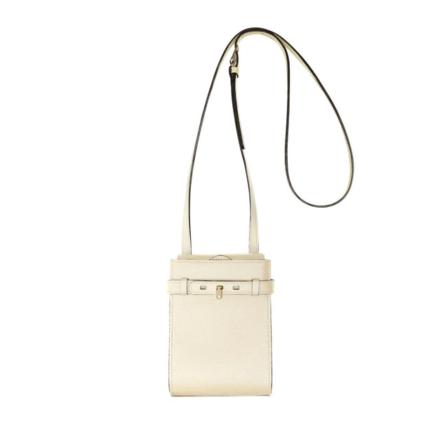 Valextra Brera B-Tracollina Slim Crossbody White 2