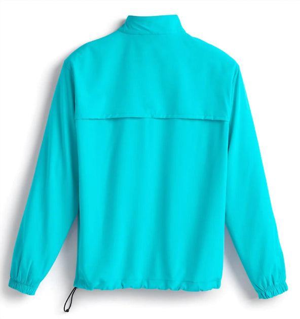Scales Solid Quarter Zip Pullover Blue Small 3