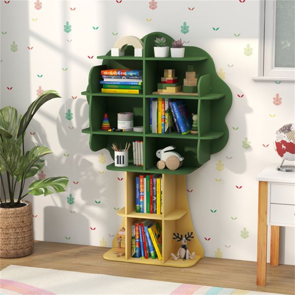 AMIDEY Kids Bookcase Green 3