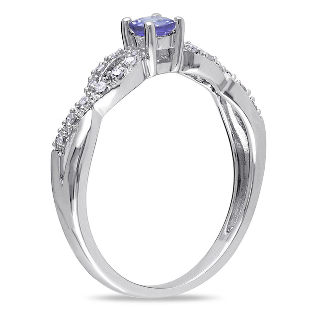 Mimi & Max Tanzanite Diamond Infinity Ring Purple US 9 4