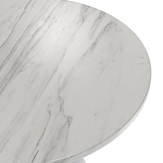 LeisureMod Verve Dining Table White 36in 4
