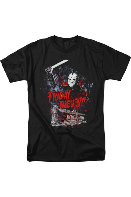 Gildan Friday the 13th Cabin T-Shirt Black Large 2