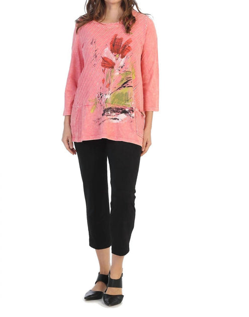 Jess & Jane Celine Cotton Tunic Pink Large 2