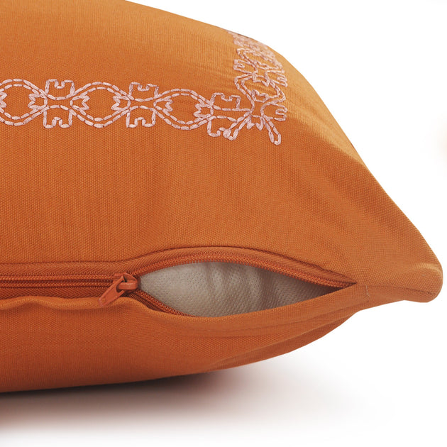Hivvago Square Decorative Pillow Orange 50x50cm 2
