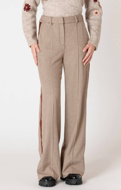 Dex Houndstooth Stripe Pant Beige XLarge 2