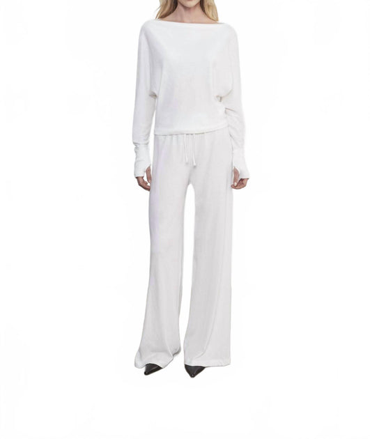 Enza Costa Drawcord Pant White Medium 2