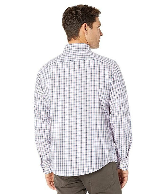 Untuckit Hewittson Shirt White Plaid Small 3