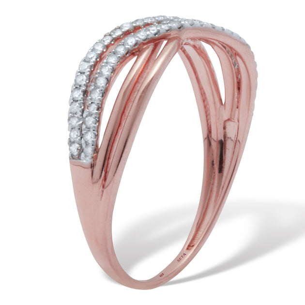 Palm Crossover Ring Red US 10 3