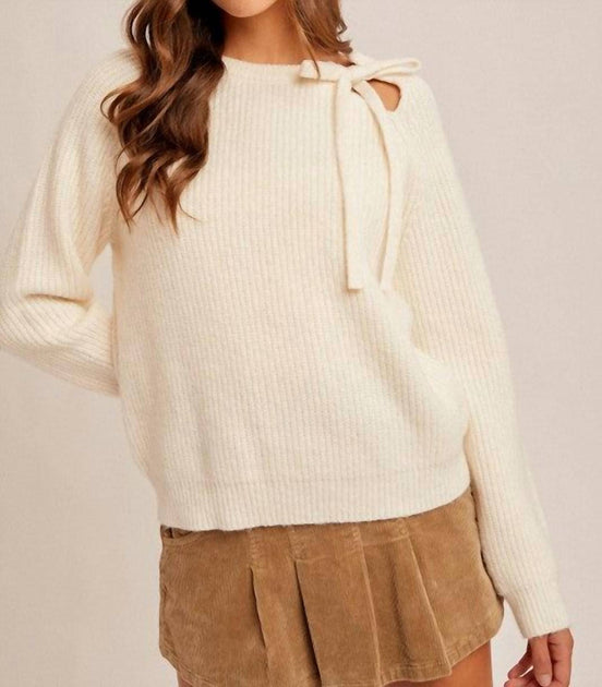 Hem & Thread Chamille Sweater Beige Small 2