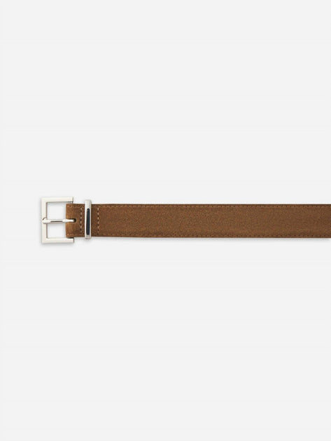 FRAME Suede Square Buckle Belt Brown Large 3