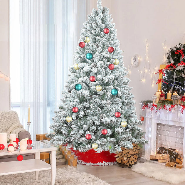 Streamdale 4FT Flocked PVC Christmas Tree Green 2
