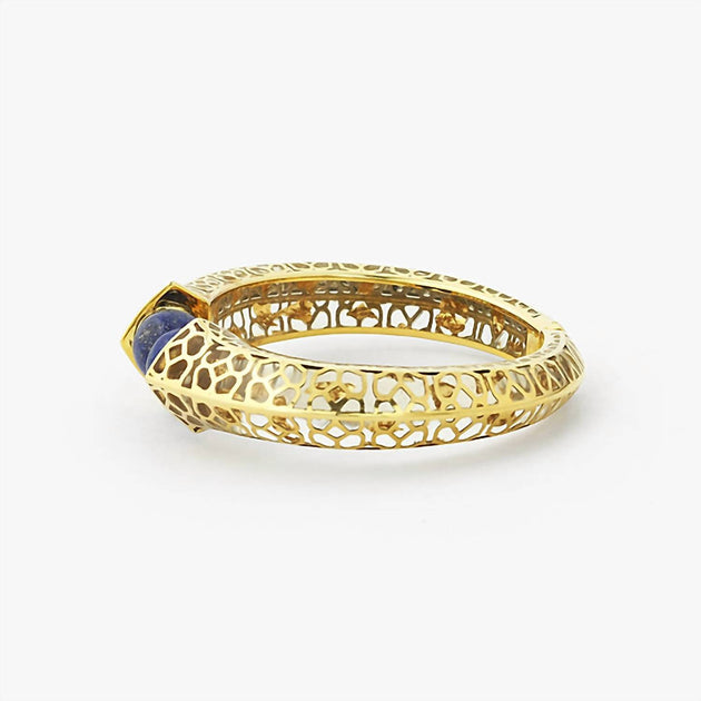 Avenue Chic Temple Muse Oval Scharnierarmreif Blau Einheitsgröße 3