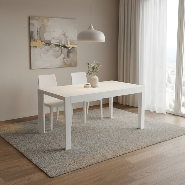 Hivvago 63-inch White Wood Dining Table 2