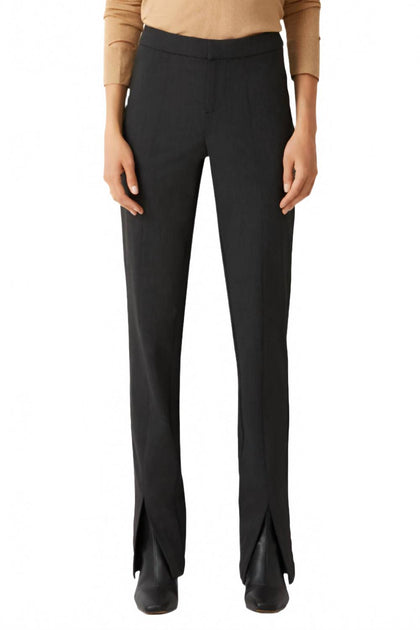 Ecru Banded Waist Stretch Crepe Pant Pink US 10 2