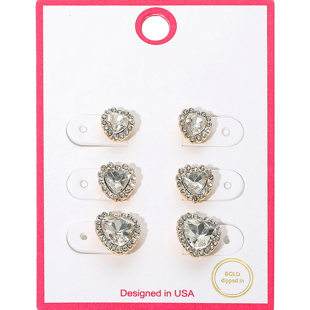FASHNZFAB 3 Paires Boucles d'Oreilles Dorées Dégradées 5