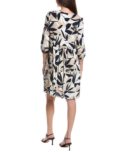 Joseph Ribkoff Ruffle Hem Shift Dress White US 4 3