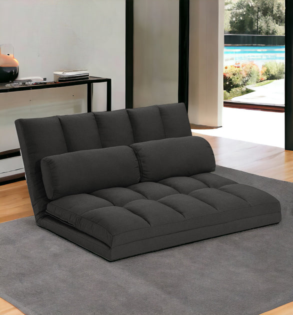 Hivvago Convertible Sleeper Futon Loveseat Gray 4