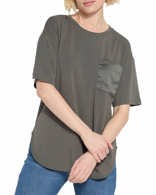 Lysse Jazmine Mix-Media Top Grey XLarge 2