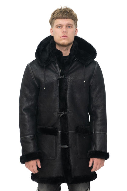 Manteau Duffle en Peau de Mouton Homme Infinity Isleworth Noir XXL 2