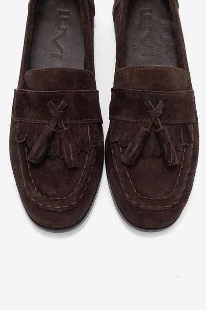 Forever & Always Shoes Lupen Leather Tassel Loafer Black US 7 4