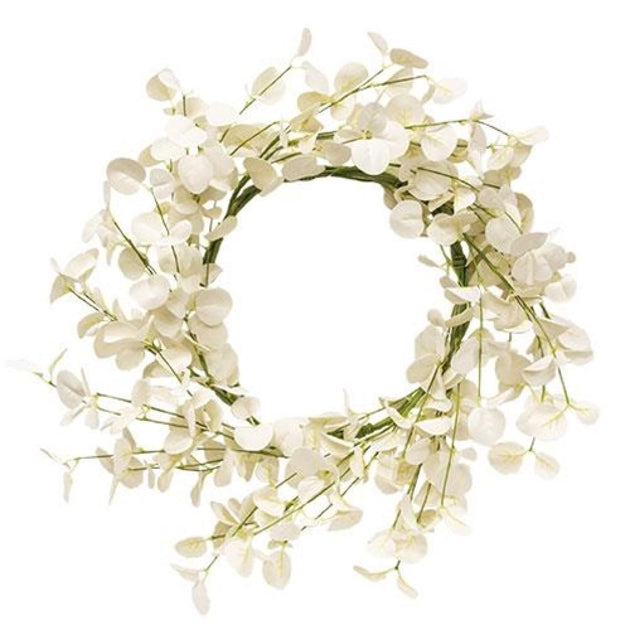 Hivvago Foamy Silver Dollar Wreath Cream 20in 3