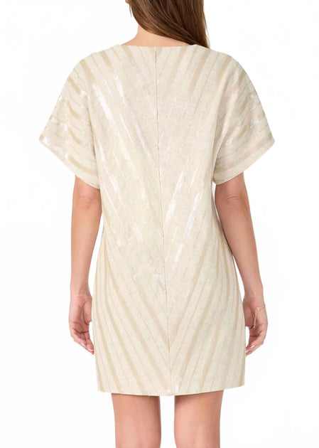 Trina Turk Elisabetta Dress Beige Small 3