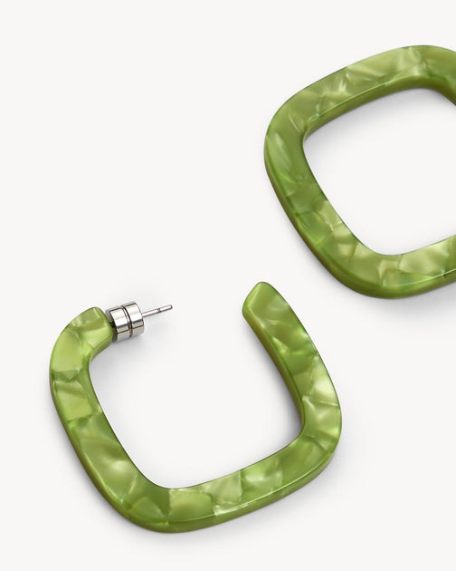 MACHETE Midi Square Hoops Silver 6