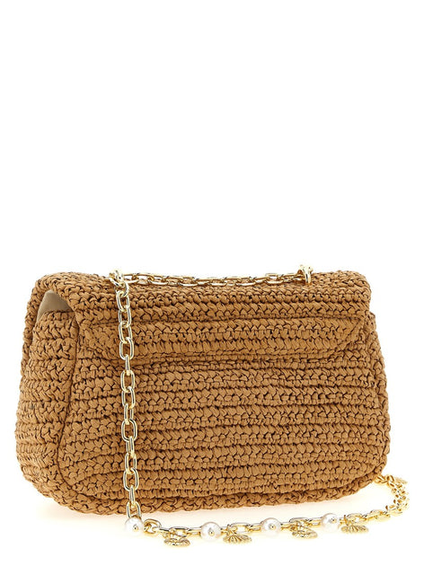Self-Portrait 'Raffia Bow Charm' Shoulder Bag | ShopSimon