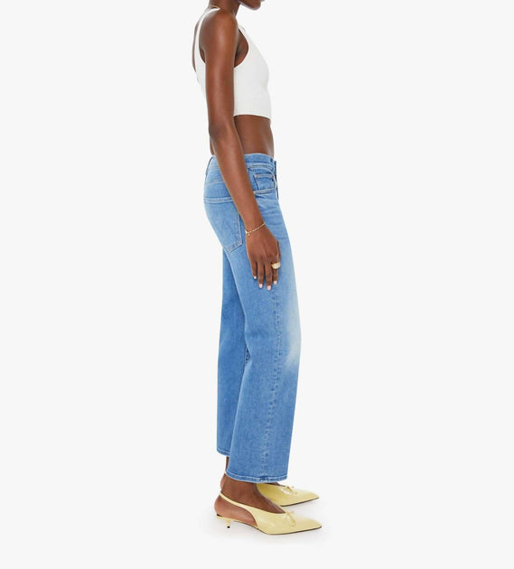 Mother Rambler Mid Rise Zip Ankle Jeans Blue 23 3