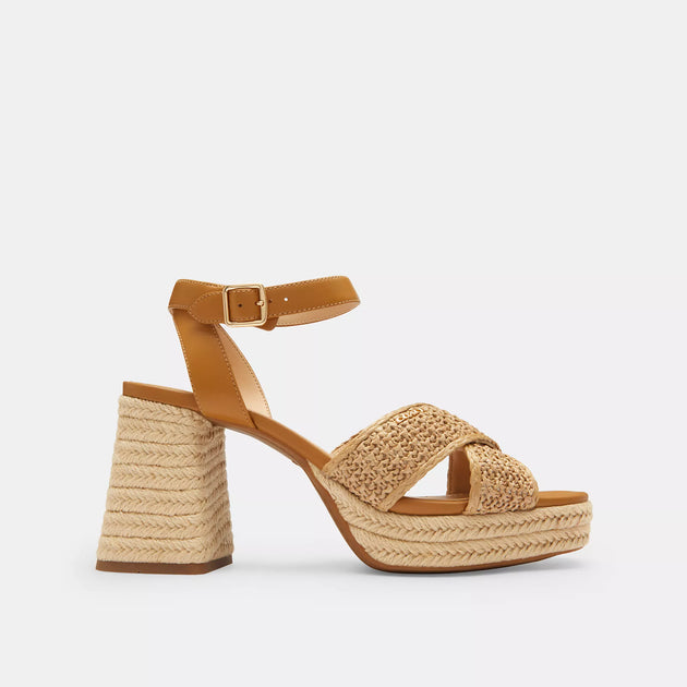 Coach Block Heel Sandal White US 8 4