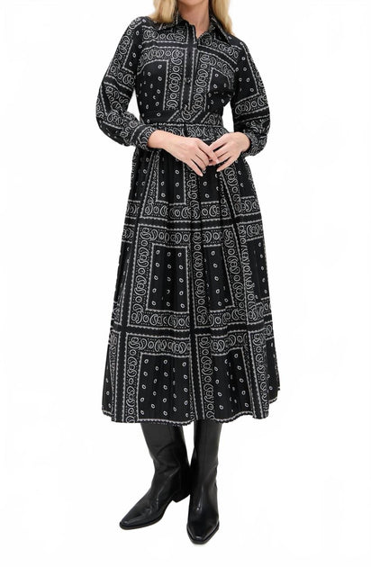 Hunter Bell Hattie Midi Dress Black US 6 2