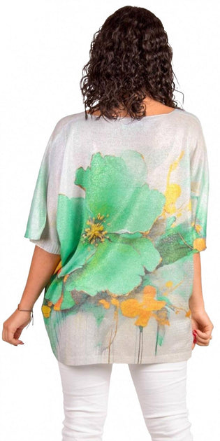GIGI MODA Papavero Knit Top Green One Size 3