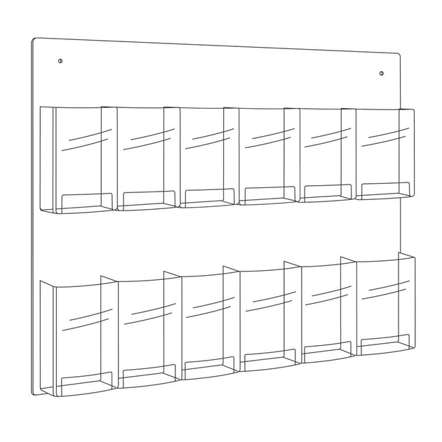 Safco Clear2c 12 Pamphlet Display Clear 3