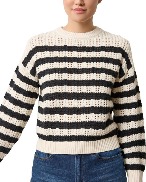 Pull Stripe Stitch Lilla P Beige Large 4