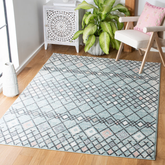 Safavieh Amsterdam AMS115 Area Rug Light Blue/Ivory 2