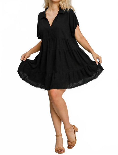 Umgee Sunny Breeze Dress Black XLarge 2