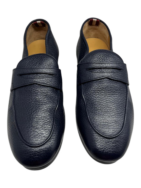 Bally Plumy 6300443 Men's Leather Loafers Blue US 8 4