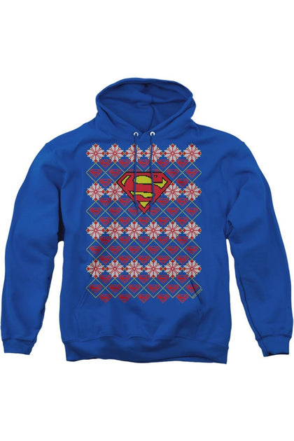 Gildan Superman Christmas Kapuzenpulli Blau XL 2