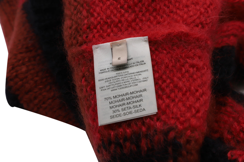 Tod's Karierter Pullover Rot Small 4