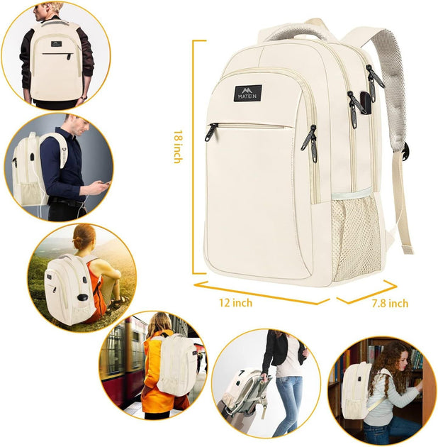 Unbranded 15.6 Inch Travel Laptop Backpack Black 6