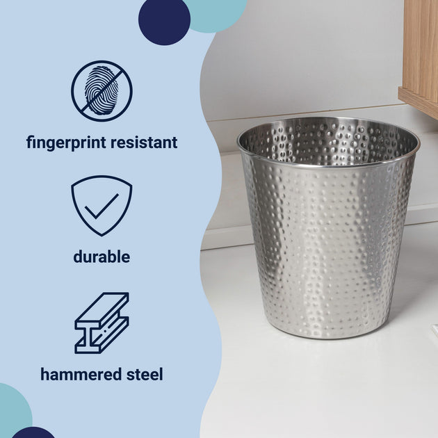 Happimess Axel Waste Bin Silver 3