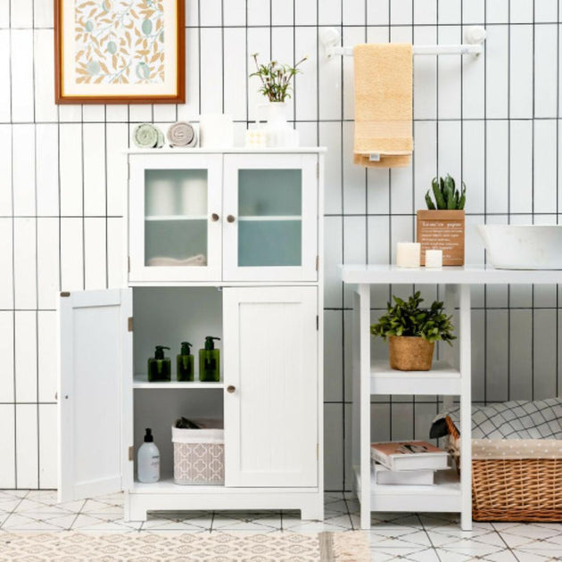 Hivvago Floor Storage Cabinet White 3